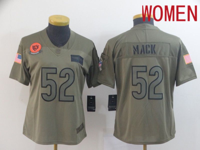Women Chicago Bears #52 Mack Nike Camo 2019 Salute to Service Limited NFL Jerseys